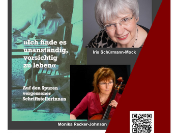 Plakat Musikalische Lesung mit dem Duo WortSpiel in der Stadtbücherei Bornheim