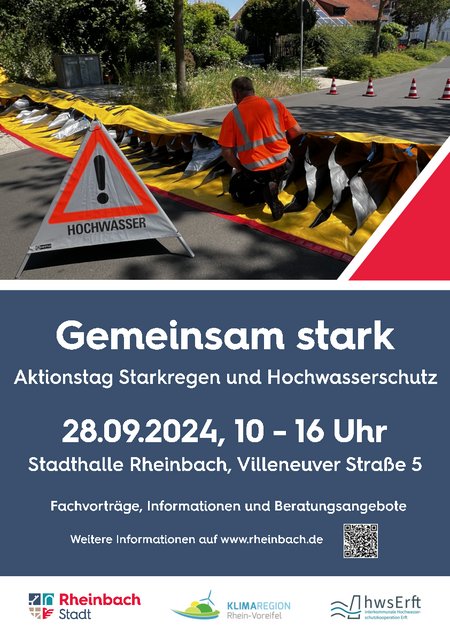 Plakat Aktionstag Starkregen- und Hochwasserschutz