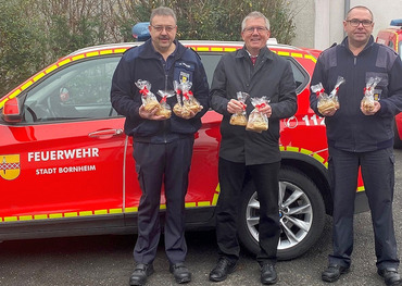 Weihnachtsbesuch des Bürgermeisters bei der Freiwilligen Feuerwehr