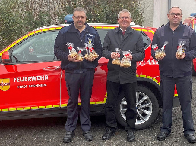 Weihnachtsbesuch des Bürgermeisters bei der Freiwilligen Feuerwehr
