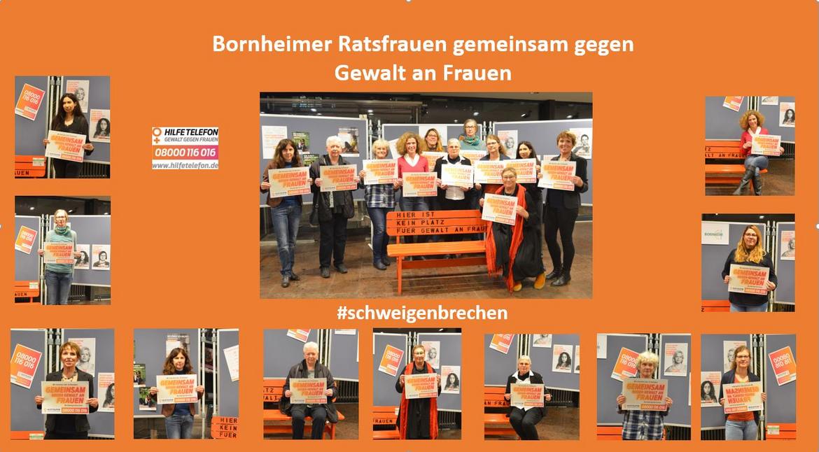 Bornheimer Ratsfrauen setzen ein gemeinsames Zeichen gegen Gewalt an Frauen