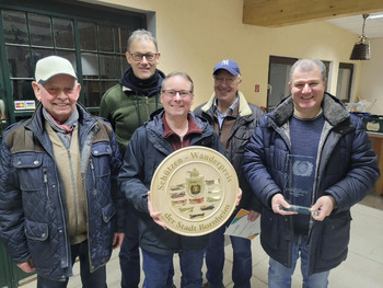 Sieger des Schützen-Wanderpreises der Stadt Bornheim (v.l.): Christian Fritzen, Guido Schmitz, Walter Klemmer, Gerhard Linden und Ralf Schneider