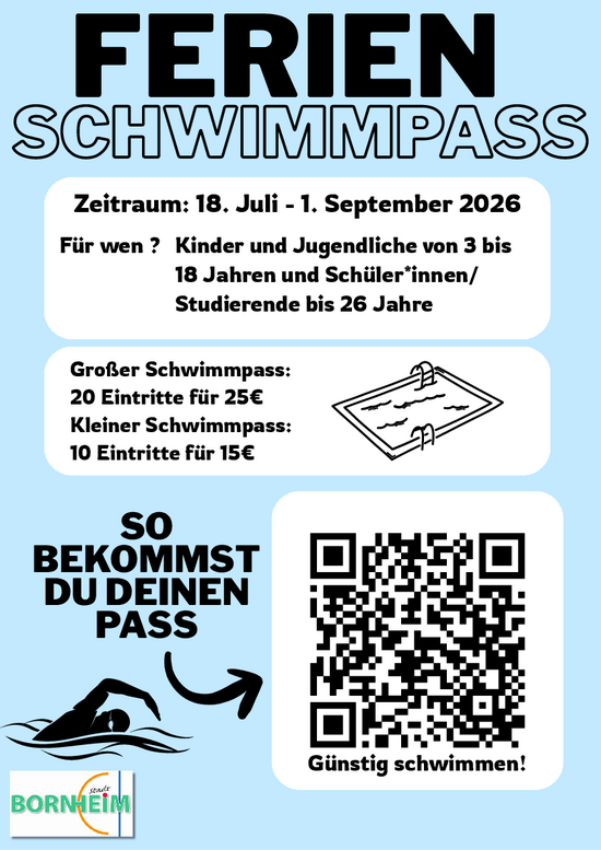 Plakat zum Schwimmpass
