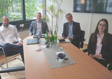 Beim Treffen (v.l.): Christian Mandt, Sebastian Römer, Dr. Hubertus Hille und Hanna Pfeifer