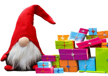 Wichtel mit Geschenken