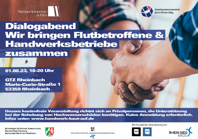 Poster Dialogabend Flut 2023