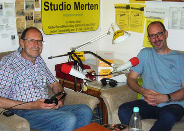 Im Studio (v.l.): Otto Ganser und Rüdiger Sweere. Foto: Studio Merten