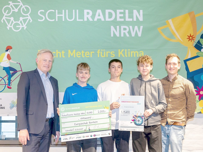 Europaschule Bornheim gewinnt beim Schulradeln NRW 2023 im Kreativ-Wettbewerb