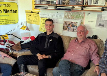 Zu Gast im Radio (v.l.): Thomas Beckenhusen, Nils Bargon, Dr. Michael Pacyna und Otto Ganser. Foto: Studio Merten