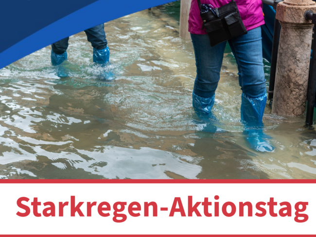 Plakat Aktionstag Starkregen- und Hochwasserschutz