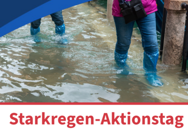 Plakat Aktionstag Starkregen- und Hochwasserschutz