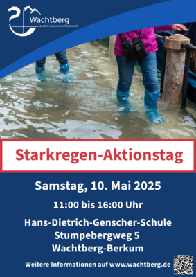 Plakat Aktionstag Starkregen- und Hochwasserschutz