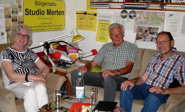 Im Studio Merten (v.l.): Hilka Farnschläder-Händel, Walter Kuhl und Otto Ganser. Foto: Otto Ganser 