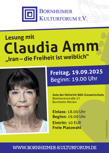 Plakat Lesung mit Claudia Amm