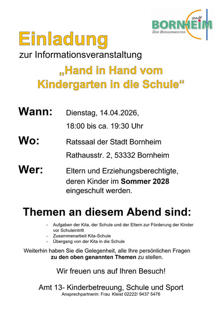 Info-Abend zur Einschulung