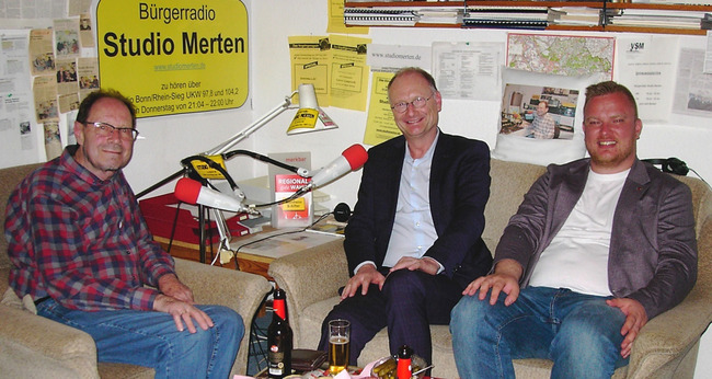 Zu Gast im Studio Merten: Sven Plöger (Mitte). Foto: Studio Merten