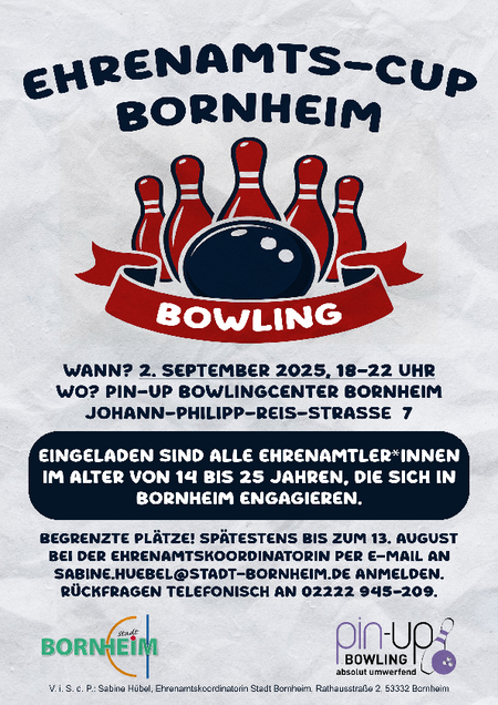 Plakat Ehrenamts-Bowling-Cup