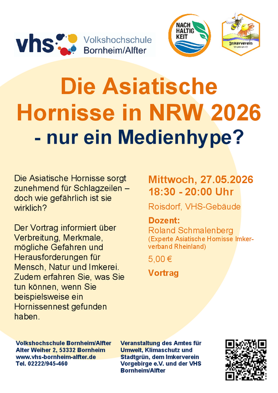VHS-Vortrag zur Asiatischen Hornisse