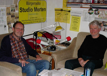 Moderator Otto Ganser im Gespräch mit Peter Stock über Hans Süper. Foto: Studio Merten