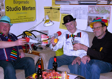 Zu Gast im Studio Merten (v. l.): Dietmar Ballner, Josef Offermann und Otto Ganser. Foto: Studio Merten