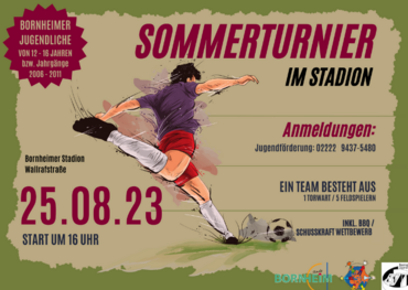 Plakat Sommerturnier im Bornheimer Stadion