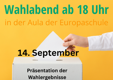 Wahlabend in der Aula der Europaschule