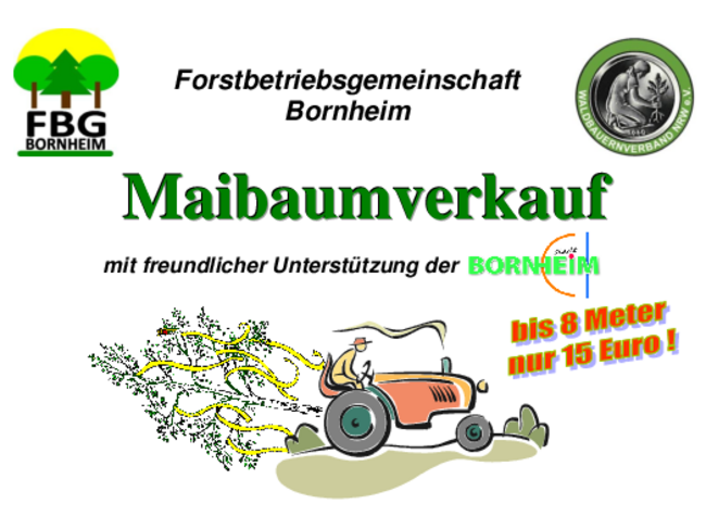 Plakat Maibaumverkauf