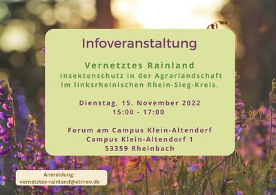 Infoveranstaltung Vernetztes Rainland