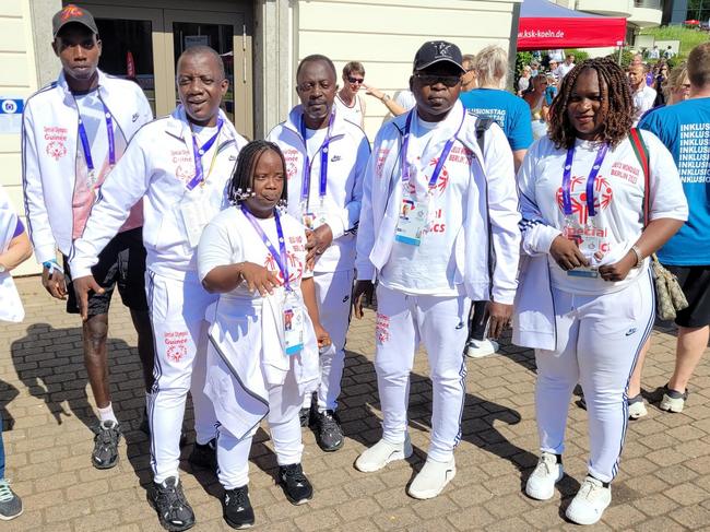 Beim Sportfest in Hennef: Die Delegation aus Guinea - Host-Town ist die Stadt Bornheim. Foto: Rhein-Sieg-Kreis