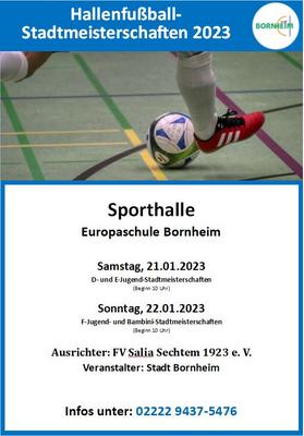 Plakat Hallenfußball-Stadtmeisterschaften 2022