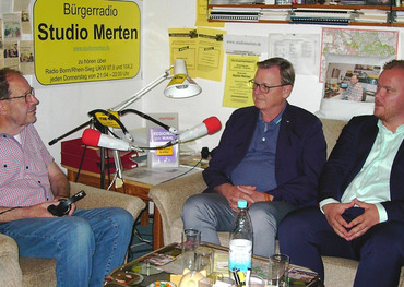 Foto v. l.: Otto Ganser, Bodo Ramelow und Dominik Pinsdorf