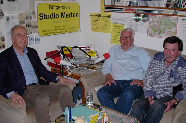 Gerhard-Josef Brühl und Heinrich Hönig im Gespräch mit Moderator Norbert Dargel