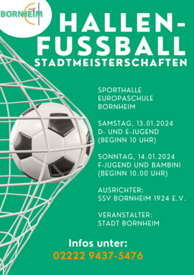 Plakat Hallenfußball-Stadtmeisterschaften 2024