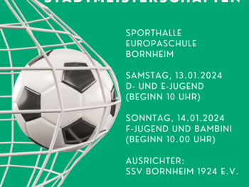 Plakat Hallenfußball-Stadtmeisterschaften 2024