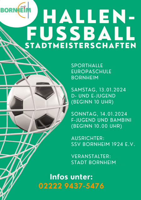 Plakat Hallenfußball-Stadtmeisterschaften 2024