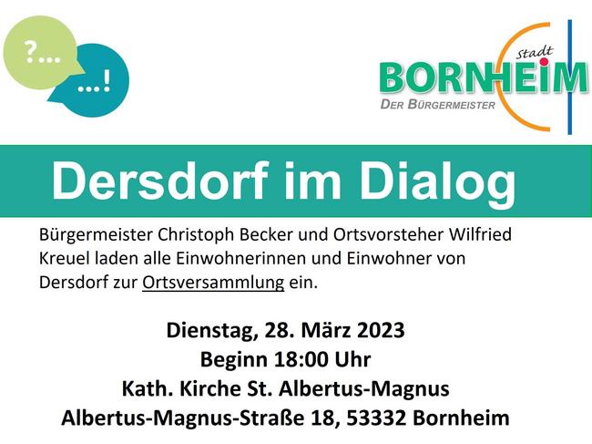 Plakat Bürgerdialog in Dersdorf