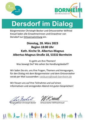 Plakat Bürgerdialog in Dersdorf