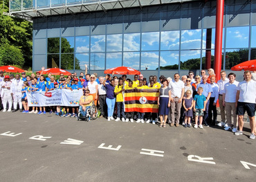 Um die Teilnehmenden der Special Olympics gemeinsam und gebührend zu den World Games nach Berlin zu verabschieden, richtete der Rhein-Sieg-Kreis ein großes Sportfest in der Sportschule Hennef aus. Foto: Rhein-Sieg-Kreis