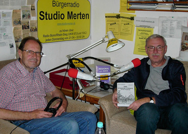 Otto Ganser und Willi Hermann im Radio Studio Merten