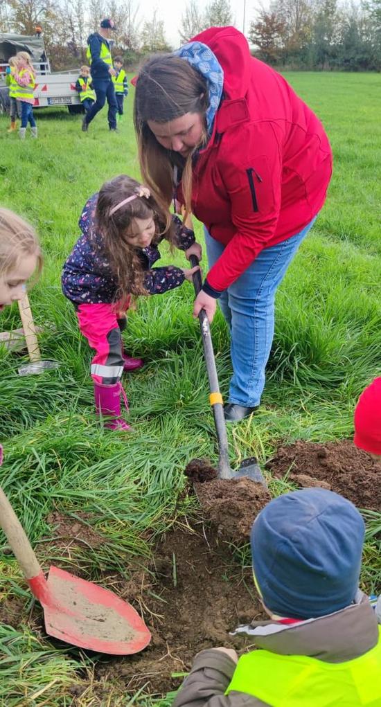 "Schulsterne" und "Goldstücke" pflanzen je einen Kirschbaum