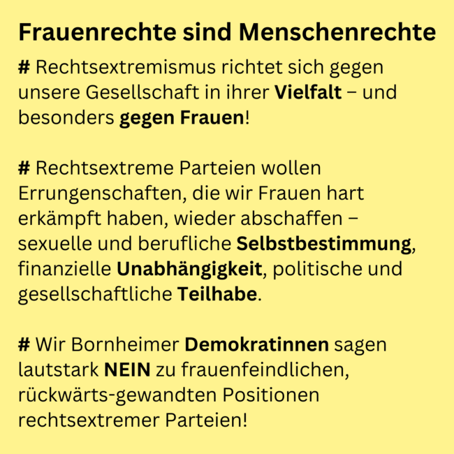 Frauenrechte sind Menschenrechte