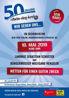 Plakat 50 Jahre Rhein-Sieg-Kreis Wette in Bornheim