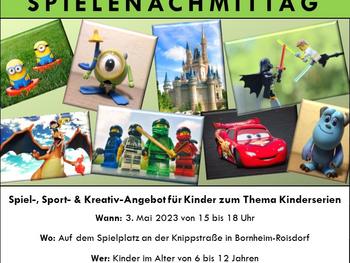 Plakat Kunterbunter Spielenachmittag