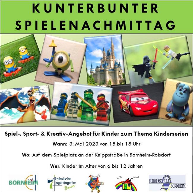 Plakat Kunterbunter Spielenachmittag