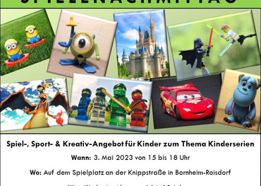 Plakat Kunterbunter Spielenachmittag