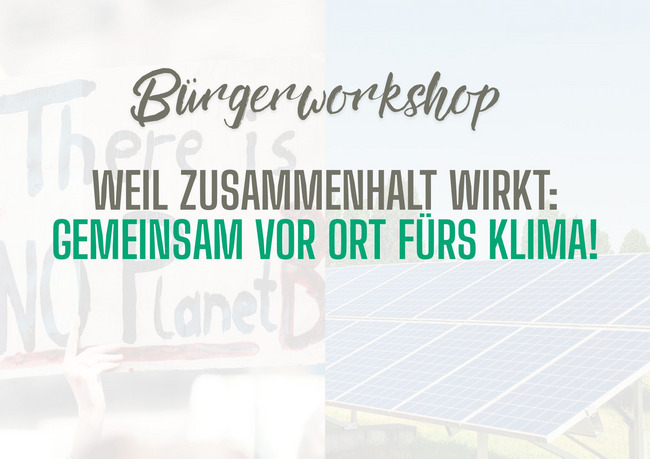 Bürgerworkshop Klimaschutz Plakat