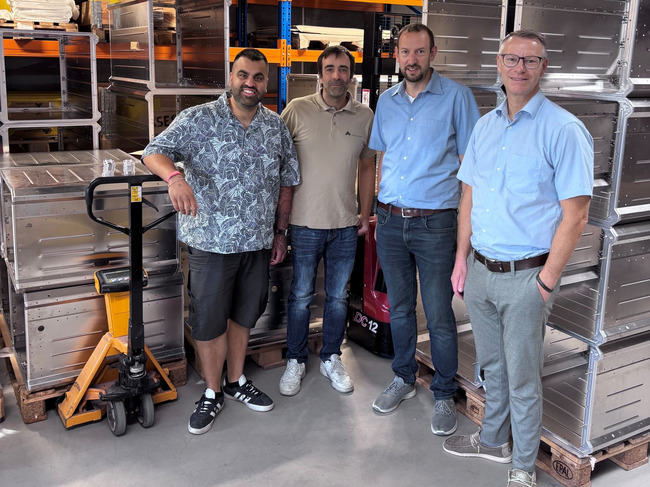 (v.l.): Sandeep Bains Alexander Scheller Christian Mandt und Sebastian Römer