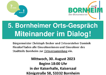 Plakat Bürgerdialog in Bornheim