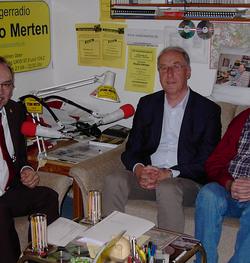 Im Radio Studio Merten (v. l.): Wolfgang Henseler, Gerhard-Josef Brühl und Otto Ganser