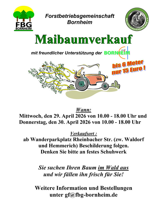 Plakat Maibaum-Verkauf